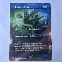 Magic: The Gathering Loki, God of Mischief Rare Full Art 0343 Marvel Regular - Image 1