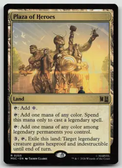 Plaza of Heroes 255 Rare Commander: Marvel Super Heroes Magic: The Gathering NM - Image 1