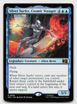 Silver Surfer, Cosmic Voyager 639 Commander: Marvel Super Heroes MTG NM - Image 1
