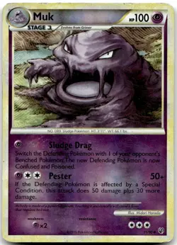 Muk 31/90 Reverse Holo Uncommon HGSS Undaunted Moderately Played - Image 1