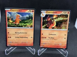 Pokemon TCG Charmeleon 005/165 Charmander 004/165 Cosmos Holo Promo SET NM - Image 1