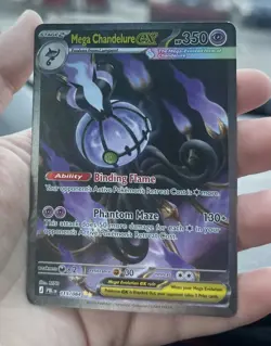 Mega Chandelure EX 115/084 Pitch Black Full Art Holo - Image 1
