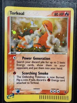 Torkoal 12/97 Holo Rare Dragon Pokemon Damaged - Image 1