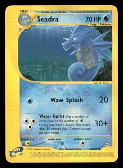 Seadra - 58/147 - Uncommon - Aquapolis - Pokemon Card - LP - Image 1