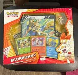 Pokemon TCG Galar Collection Scorbunny Box English Promo w/ Zacian - Image 1