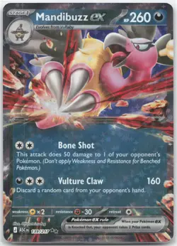 ENGLISH Pokemon - *Mandibuzz ex* - 139/217 - ME: Ascended Heroes - Image 1