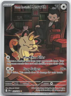 ENGLISH Pokemon - *Team Rocket's Meowth* - 203/182 - SV10: Destined Rivals - Image 1
