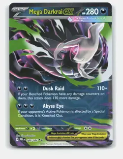 Mega Darkrai ex 048/084 Double Rare Pitch Black Pokemon Holo Near Mint - Image 1