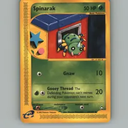 Spinarak 62/147 Uncommon Aquapolis Pokemon Lightly Played - Image 1