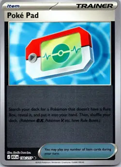Poke Pad 198/217 Common Ascended Heroes Pokemon Reverse Holo Near Mint - Image 1
