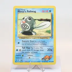 Pokemon TCG - Misty's Poliwag 87/132 Gym Heroes Common WOTC - MP - Image 2