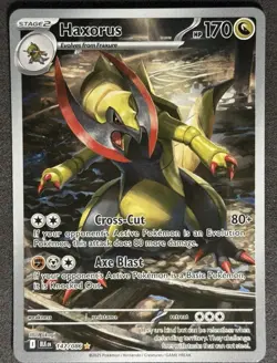 Set of Fraxure 146/086 & Haxorus 147/086 IR - Pokemon TCG Black Bolt - NM - Image 2