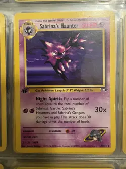 Wizards Sabrina's Haunter 58/132 Gym Heroes 1st Ed Holo Uncommon 50 HP 1999 - Image 1