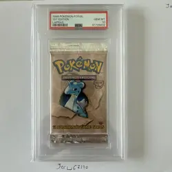 PSA 10 - 1st edition Fossil Booster Pack - 1999 Pokemon Lapras - Wotc, Gem Mint 742818060714 - Image 1