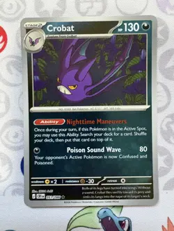Crobat 051/086 Rare Chaos Rising Pokemon Reverse Holo Near Mint - Image 1