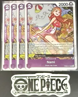 4 x One Piece PRB02-012 R Nami - English - Foil - Playset - NM/M - Image 1