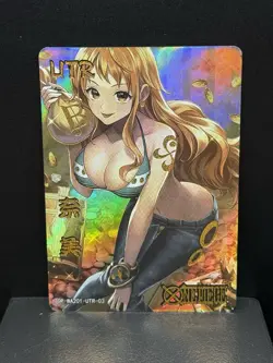 One Piece NAMI Foil Holo RARE OP-WA201-UTR-03 GOLD CCG - Image 1