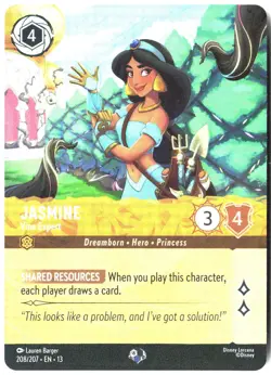 Disney Lorcana TCG Jasmine - Vine Expert 208/207 Epic Foil Attack Of The Vine - Image 1