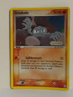 Geodude 53/92 EX Legend Maker Stamped Reverse Holo 2006 Pokemon Card Swirl - Image 1
