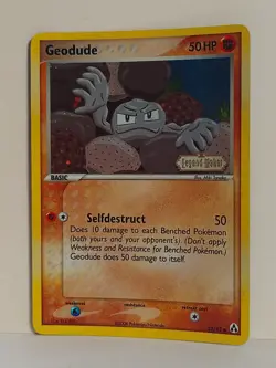 Geodude 53/92 EX Legend Maker Stamped Reverse Holo 2006 Pokemon Card Swirl - Image 3