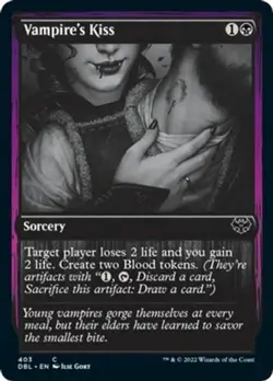 Mint/Near-Mint, English - 1 x MTG Vampire's Kiss - Foil Innistrad: Double Featur - Image 1