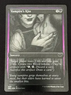 1x MTG Vampire's Kiss (Foil) - Innistrad: Double Feature (DBL) #403 - Magic - Image 1