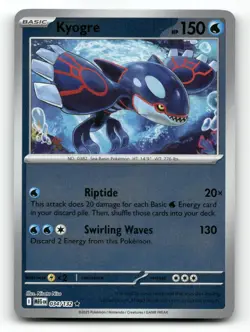 Kyogre 034/132 - Mega Evolution Reverse Holo - Pokemon Card NM/M - Image 1