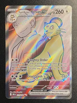 Team Rocket's Persian UR 219/182 Pokemon TCG Destined Rivals Ultra Rare - NM - Image 1