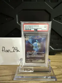 2023 Pokemon Mew EN-151 Blastoise EX Special Illustration Rare 200 PSA 9 - Image 1
