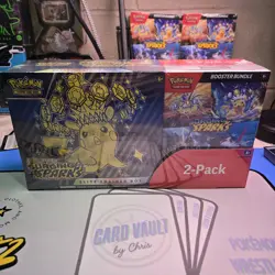 SEALED: Pokemon TCG Surging Sparks Elite Trainer Box + Booster COSTCO 2-PACK - Image 1