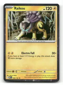 Raikou (Cosmos Holo) 048/132 - Mega Evolution Holo - Pokemon Card NM/M - Image 1