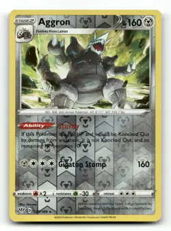 Aggron 123/189 - Darkness Ablaze Reverse Holo - Pokemon Card NM/M - Image 1