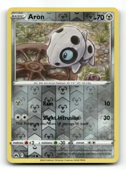 Aron 087/159 - Crown Zenith Reverse Holo - Pokemon Card NM/M - Image 1