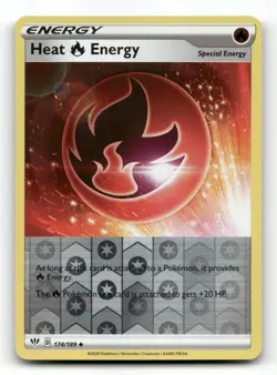 Heat Fire Energy 174/189 - Darkness Ablaze Reverse Holo - Pokemon Card NM/M - Image 1