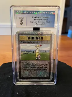 Pokemon 2002 Pokemon Breeder Reverse Holo Legendary Collection CGC Graded 5 Ex - Image 1