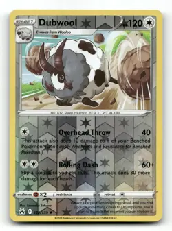 Dubwool 122/159 - Crown Zenith Reverse Holo - Pokemon Card NM/M - Image 1