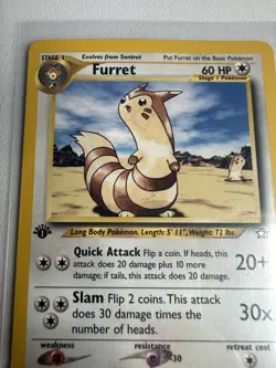 Furret 1st Edition Neo Genesis 35/111 WOTC Vintage Pokemon - Image 2