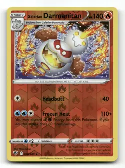 Galarian Darmanitan 028/189 - Darkness Ablaze Reverse Holo - Pokemon Card NM/M - Image 1
