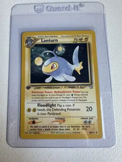 Lanturn 1st Edition Neo Genesis 38/111 WOTC Vintage Pokemon - Image 1
