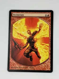 2008 MTG Magic The Gathering Magic Player Rewards Full Art Promo Incinerate MJB - Image 1