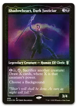 Shadowheart, Dark Justiciar (Foil Etched) #499 (NM) Baldur's Gate CLB Magic MTG - Image 1