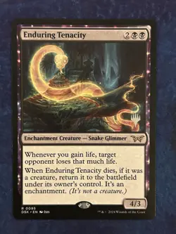MTG Enduring Tenacity Promo Pack Rare #95 - Duskmourn: House of Horror - NM - Image 1
