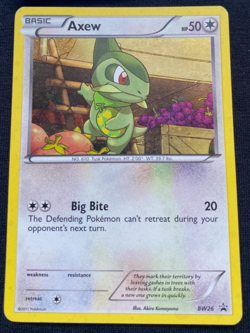 Pokemon TCG Axew BW26 Black & White Holo Black Star Promo MP - Image 1