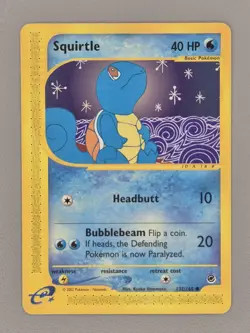 Pokemon TCG Squirtle 132/165 Expedition Base Set Non-Holo Mint - Image 3