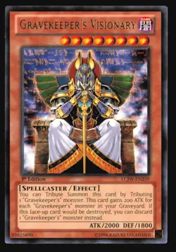 Gravekeeper's Visionary LCJW-EN259 Rare Yu-Gi-Oh 1st Edition Lightly Played - Image 1