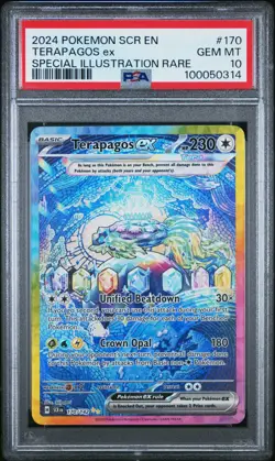 PSA 10 GEM MINT Terapagos ex 170/142 POKEMON SV07: Stellar Crown :: RAINBOW :: - Image 1