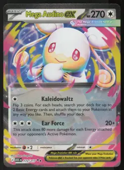 Mega Audino ex 172/217 Double Rare Ascended Heroes Pokemon Holo Near Mint - Image 1