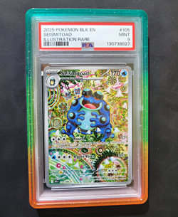 Pokemon Seismitoad 105/086 Sv: Black Bolt Illustration Rare Holo PSA 9 EN - Image 1