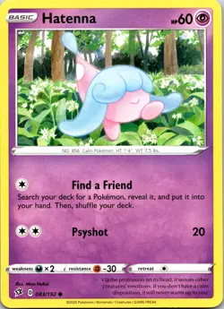 Hatenna 083/192 Common Rebel Clash Pokemon Near Mint - Image 1