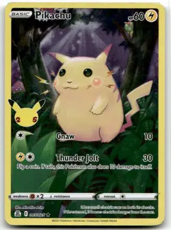 Pikachu 005/025 Holo Rare Celebrations Pokemon MP - Image 1